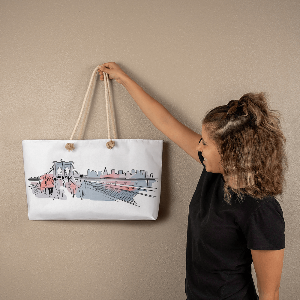 Personalized Tranquility Weekender Tote Bag